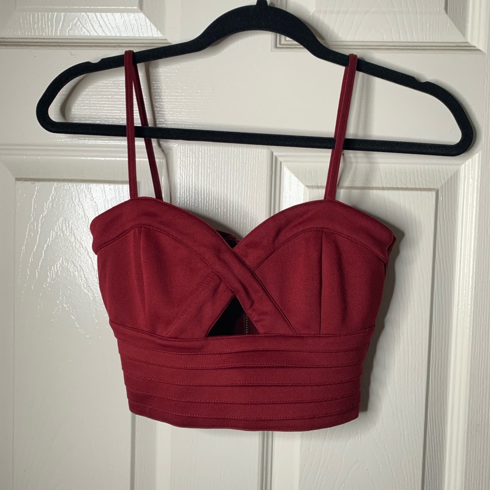 Cute maroon crop top
